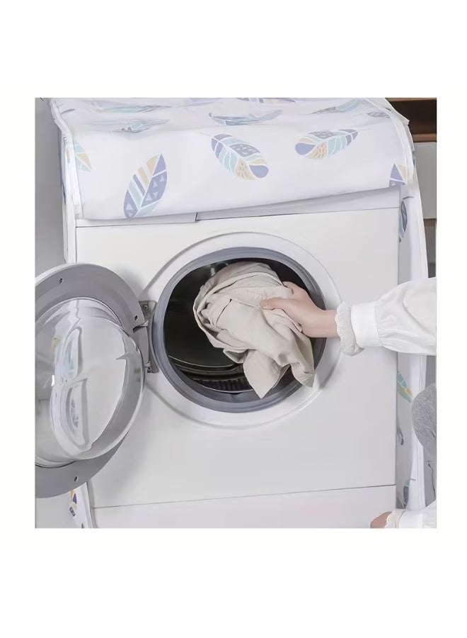 Waterproof Washing Machine Cover with 3-Sided Protection, Soft Fabric Dust Cover for Top Load and Front Load Washers, Appliance Protector for Laundry Room - Image 2